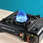 LabTEC Camping Gas Stove Portable Gas Cooker, Single Burner, Automatic Ignition System, 2.9 KW, Compact Outdoor Cooker, Camping Equipment for Outdoor Cooking BBQ