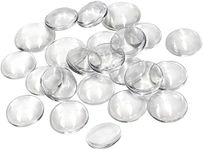 60 Pieces Transparent Glass Dome Imitation Gemstone Clear Round Dome Tiles Christmas Decor Non-Calibrated Round 1 inch/25mm for Photo Pendant Craft Jewelry Making