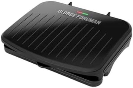 George Foreman 5-Serving Classic Plate Electric Indoor Grill And Panini Press - Black