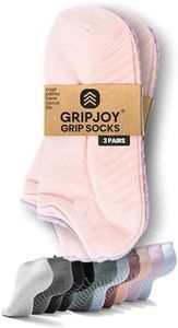 Grip Socks for Women - Pilates Socks with Grips for Women - Non Slip Socks Womens - Grippy Socks for Women - 3 Pairs