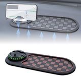 Poouty Car Anti Slip Mat 2025 New Multifunction Universal Cars Dash Mat Dashboard Cover, Rotatable Auto Mobile Phone Holder Accessories with Temporary Parking Numbe for Car Dashboard (F)