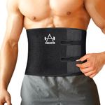 VIMUSFUN Waist Trimmer Belt Men Sweat Band Stomach Wrap Waist Trainer for Women, Black, Belt M-8.5"Width x 39"Length