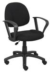 Boss Office Products Perfect Posture Delubye Office Task Chair with Loop Arms, Black