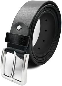 AZS - Cinturones de cuero para hombre, 100 % cuero, 40 mm de ancho, negro/marrón, cinturón para hombre, para jeans, pantalones, vestidos, tamaño 71 - 157 cm, antioxidante, fácil de ajustar, con caja