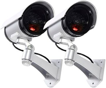tempo di saldi 2 cámaras de vigilancia Falsas de Exterior con luz LED Intermitente infrarroja