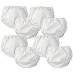 Gerber Unisex Baby Toddler 8 Pack Waterproof Diaper Cover, White, 3 years