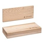 Navaris Cedar Planks for BBQ - 6 Wooden Grilling Planks for Smokey Western Barbequing Meats Fish Vegetables - Smoking Grill BBQ Accessories - 35x14cm