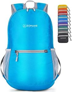 ZOMAKE Mochila Plegable Ultraligera - Mochilas de Senderismo Pequeña Mochila Con Resistencia Al Agua 20L Para Hombre Mujer Viaje Trekking Deporte(Azul claro)