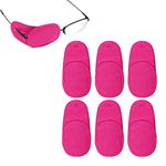 LUTER 6pcs Eye Patches for Glasses, Reusable Non-Woven Fabric Eye Patch to Cover Left Right Eye Improve Vision for Kids' & Adults' Lazy Eye Amblyopia Strabismus (Purple, Medium)