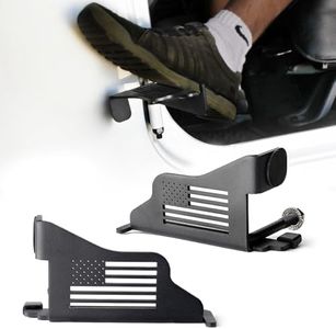 Xprite US Flag Foot Pegs Doors Off Compatible with 2007-2018 Jeep Wrangler JK JKU 2/4 Door, Exterior Door Hinge Metal Foot Rest Kick Pedal Accessories, 1 Pair