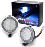 iJDMTOY Blue Led Under Side Mirror Puddle Lights For Ford F150 Raptor Edge Explorer Flex, Lincoln Navigator Mark Lt Mkx Etc. (Powered By 18 Pcs White Smd Led Lights)