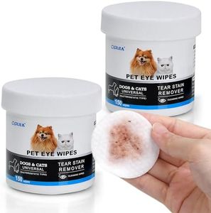 OPULA Dog Eye Wipes,Cat Dog Eye Cleaner,Pet Tear Stain Remover Wipes,300 Count Dog Eye Cleaning Wipes,Eye Cleaner Pads, Unscented Gentle Pet Tear Wipe