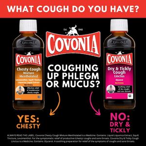 Covonia Chesty Cough Mixture 180ml – Cough Relief Syrup
