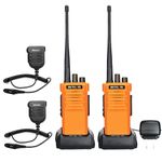 Retevis RT29 Long Range Walkie Talkies for Adults,Rugged 2 Way Radios Long Range,High Power Two Way Radio with IP67 Waterproof Mic, VOX Emergency Alarm, for Survive Adventure Offroad (Orange, 2 Pack)