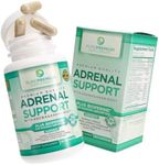 PurePremium Adrenal Support Supplements with Ashwagandha Root Extract - with Bioperine for Maximum Absorption - Supports Normal Adrenal Health Gland Function - 2 Months Supply - 1 Capsule