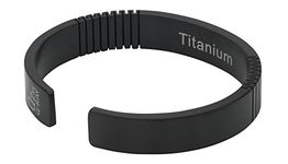 QRay Q2 Black Titanium 100% Pure Titanium Golf Athletic Bracelet (Medium: 7"~7.75")