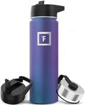 Iron Flask Sports Water Bottle - 22 Oz, 3 Lids (Straw Lid), Leak Proof, Vacuum Insulated Stainless Steel, Double Walled, Thermo Mug, Metal Canteen - Aurora