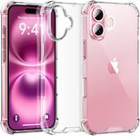 EGOTUDE Designed for iPhone 16 Case | Shockproof Polycarbonate Hard Back Transparent Drop-Tested Cover