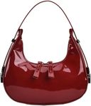 Women's Crescent Shoulder Bags Retro Y2k 90s Hobo Handbags Top Handle Faux Leather Underarm Bag Fashion Clutch Purses