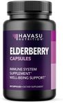 HAVASU NUTRITION Elderberry Capsules with Sambucus Nigra and Antioxidants for Added Benefits in Optimizing Immune Support and Immune Defense