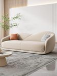 Sky Rise Decor Modern Sofa Couch, Unique Curved Design for Your Beatiful Loving Space (Beige)