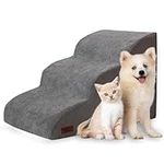 3 Tiers Dog Stairs and Ramp for Small Dogs, Non-Slip Pet Stairs for Beds Or Couches, Pet Steps for Injured Dogs, Elderly Pets, Small Cats, Easy to Walk