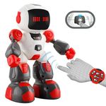 TNOIE Robot Toys for Kids, Programmable Toys Robot with LED Eyes and Recording Function, Cool Toys Birthday Christmas Children's Day Gift for Boys Girls Age 3 4 5 6 7