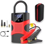 XPR3SS Car Jump Starter & Tyre Inflator Upto 6.0L Petrol & 3.0L Diesel Engine Jump Starter Peak Current 1000A Electric Portable Wireless Tire Inflator 8000mAh Air Compressor Pump 150 PSI Max Pressure