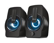 Trust Gemi RGB LED 2.0 PC Speakers for Computer and Laptop, 12 W, USB Powered, Illuminated - Black