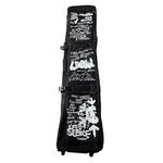 Hapihom Ski and Snowboard Bag With Wheels - Padded, Waterproof Travel Bag With Fixed Binding System - All-Terrain Black Graffiti Design