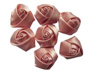 YYCRAFT Pack of 30 Satin 4d Rose 1.5" Craft Wedding Bride (Champagne)