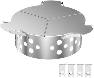 Skyflame Heat Controller for 22" Charcoal Kettle Grills, Stainless Steel BBQ Smoking Gilling Kit with 4PCS Support Clips, Turns Your Charcoal Grill Into a Smoker