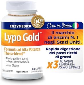 Enzymedica, Lypo Gold, Integratore Alimentari con Enzimi Digestivi, Indicato per Irregolarità e Gonfiore Addominale, Ideale per Dieta Keto, Gluten Free, Senza Lattosio, Vegano, 60 Capsule