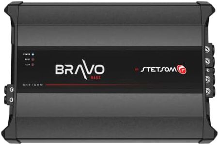 Stetsom Bravo BASS 5000 1 Ohm Mono Subwoofer Car Audio Amplifier, 5000.1 5K Watts RMS, 5000x1, 1Ω Stable, Sound Quality, Crossover & Bass Boost 5000W Sub Amp, Smart Coolers