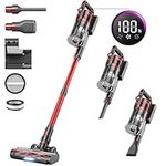 HOMPANY Cordless Vacuum Cleaner,40Kpa/500W Cordless Hoover with LED Display,Up to 55 Mins,7-Stage Cyclone Filtration, 2024 Newest Dual Handle Powerful Stick Vacuum for Hard Floors/Carpet/Pet Hair