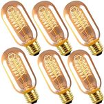 INNOCCY Edison Light Bulb , 40W E26 E27 Vintage Bulb Dimmable T45 Antique Tubular light bulb , 2300K, Pack Of 6