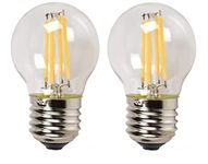 Desidiya 4W Edison Tungsten Filament Round Antique Glass G45 Light Bulbs Pack of 2 Vintage Base E27 Bulb Yellow Light For Home Decoration Living Room/Hall/Balcony/Restaurant Bar Lighting