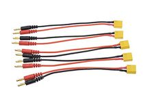 XT60 to 4mm Banana Plug Balance Charge Cable for RC Helicopter Airplane x 5 PCS