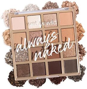 Wet n Wild Always Naked Eyeshadow Palette, Blendable Neutral Eye Shadows with Matte, Sparkle, Glitter Finishes for Soft Glam Looks, Nude Eyeshadow Palette with 16 Ultra-Pigmented Shades