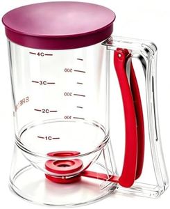 BBSTARZ Batter separator Cupcakes Pancakes Cookie Cake Waffles Batter Dispenser cookie separator batter Cream Speratator Cup Measuring Baking Tools (red+Purple)