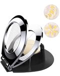 Egg Cutter Slicer, Stainless Steel Wire Egg Cutter, Multifunctional Egg Slicer for Boiled Eggs, Egg Slicer with 2 Slicing Styles for Evenly Slicing Boiled Eggs Ham Banana and Strawberry