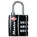 Master Lock 4680DBLK TSA-Accepted Set-Your-Own Combination Lock, Black