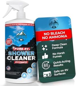 Shower Cleaner for RV & Camper Bathrooms, 32oz Trigger Spray, Bleach Free Ammonia Free Plastic & Fiberglass Shower Cleaner, Removes Soap Scum, Hard Water and Mold & Mildew Stains, Low Odor
