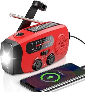 Emergency Hand Crank Radio Emgykit - 7400mWh AM/FM/NOAA Solar Hand Crank Emergency Radio with LED Flashlights for Emergencies