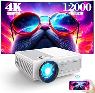 staratlas 1920 x 1080P Full HD Projector, Bluetooth Projector, Mini Overhead Projector 12000L, Compatible with TV Stick Smartphone HDMI USB AV, Home Cinema Projector (Milky White)