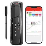 TempPro 500-ft-Ranged Wireless Meat Thermometer, Bluetooth Food Thermometer with Temperature Alarm, Digital Cooking Thermometer for Oven, Grill, Kitchen, BBQ, Smoker & Rotisserie