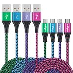 Android Charger Cable, 4-Pack Quick Phone Charger Android Cable for Samsung Galaxy S7 Edge S6 S5 J8 J7V J7 J3V J3 A10 A6 Note 5, LG, Moto, PS4, Fire, Fast Charging Micro USB Cable Powerline Cord 6FT