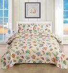 CHESITY Beach Quilts Set Full/Queen