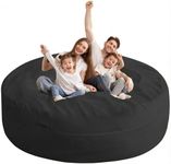 HABUTWAY XX-Large Bean Bag Chair: Giant 7' Memory Foam Furniture Bean Bag Chairs for Adults with Microfiber Cover 7Ft (Black)