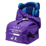 Clearworld Car Seat Travel Bag for Air Travel, Durable Gate Check Bag for Airport,Foldable Baby Stroller Travel Carry Bag, Fits Car Seats, Infant Carriers & Booster,Universal Size( Purple )